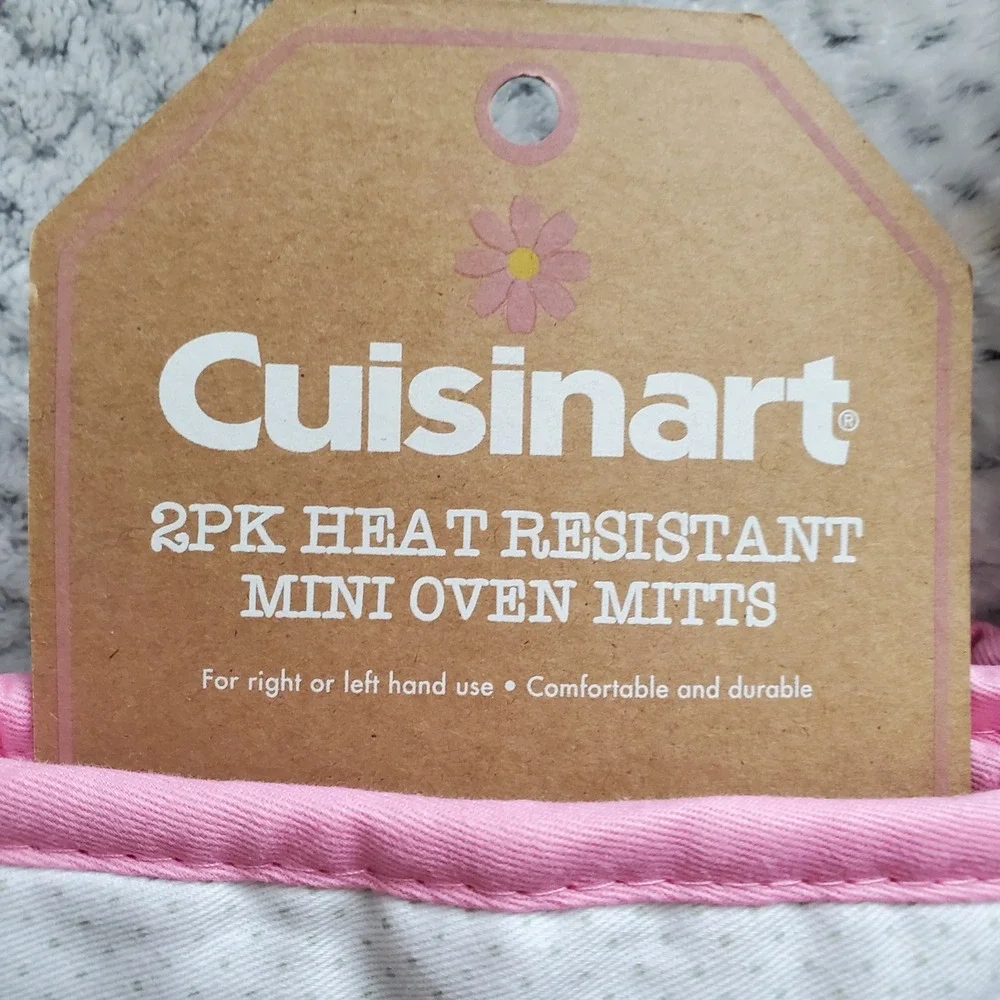 Cuisinart Easter Gnome Kitchen Set 2pk Towels & 2pk Mini Oven‎ Mitts Pink Spring